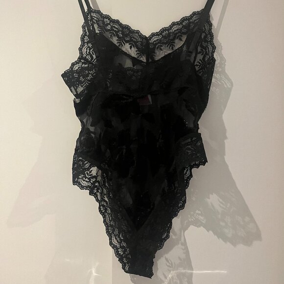 Vintage Lace, Velvet and Sparkle Body Suit - Picture 2 of 3